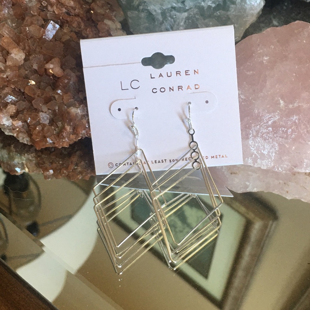 Lauren Conrad Silver Dangle Earrings
